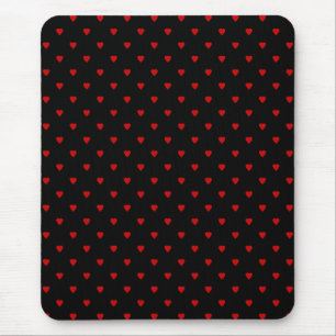 Rote und schwarze Herzen. Muster Mousepad