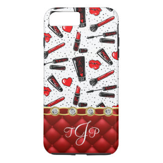 Rote und schwarze Imitate gefickt, Rhinestones, Ih Case-Mate iPhone Hülle