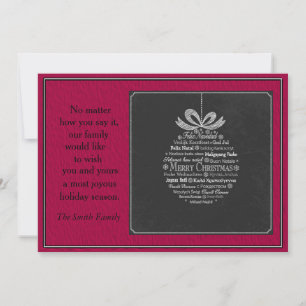 Rote und schwarze Namen von Weihnachten rund um di