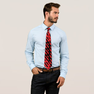 Rote und schwarze Necktie mit abstraktem Design Krawatte