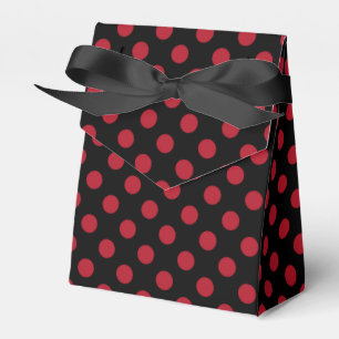 Rote und schwarze Polka-Punkte Geschenkschachtel