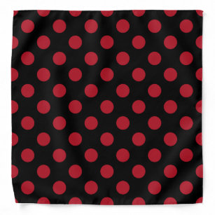 Rote und schwarze Polka-Punkte Kopftuch
