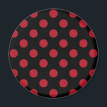 Rote und schwarze Polka-Punkte Magnet<br><div class="desc">Rote und schwarze Polka-Punkte</div>
