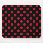 Rote und schwarze Polka-Punkte Mousepad<br><div class="desc">Rote und schwarze Polka-Punkte</div>
