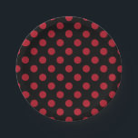 Rote und schwarze Polka-Punkte Pappteller<br><div class="desc">Rote und schwarze Polka-Punkte</div>