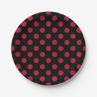 Rote und schwarze Polka-Punkte