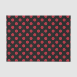 Rote und schwarze Polka-Punkte Seidenpapier