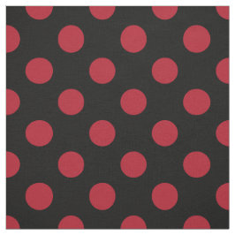Rote und schwarze Polka-Punkte Stoff