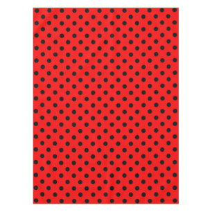 Rote und schwarze Polka-Punkte Tischdecke