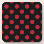 Rote und schwarze Polka-Punkte Untersetzer<br><div class="desc">Rote und schwarze Polka-Punkte</div>