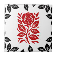 Rote und schwarze Rose Blumen Modernes Minimales G