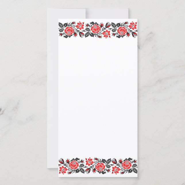 Rote und schwarze Rose Kreuzstich Muster (Vorderseite)