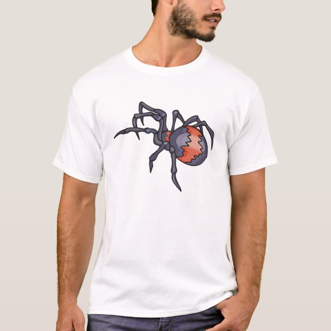Rote und Schwarze Spider T-Shirt (Vorderseite)