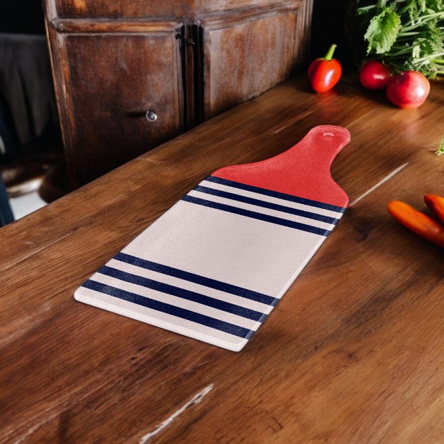 Rote und schwarze Streifen Schneidebrett (Chopping Board)