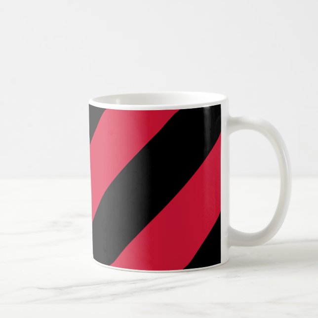 Rote und schwarze Streifen Tasse (Rechts)