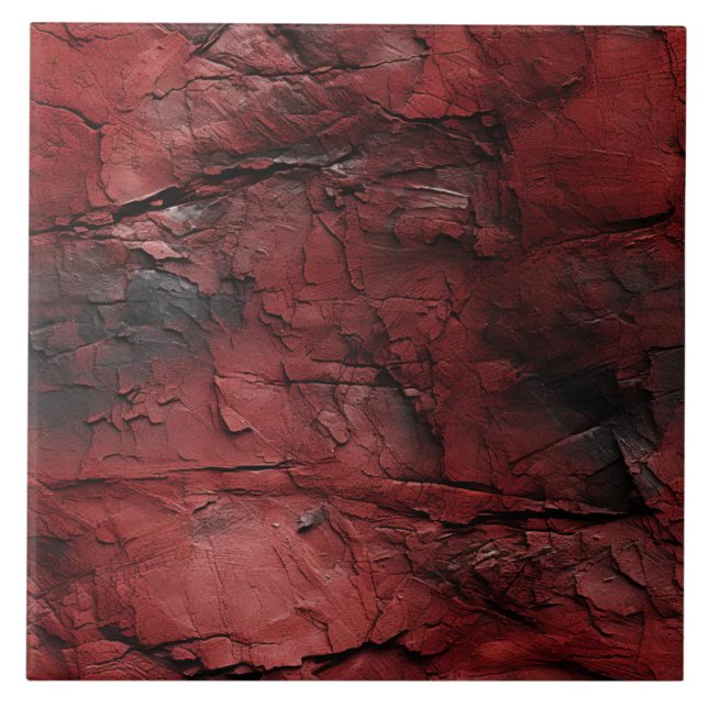 Rote und schwarze Wand Fliese (The complete printed tile design. Tiles sold individually.)