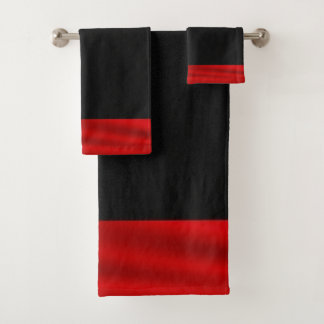 Rote und schwarze Weihnachten Badhandtuch Set