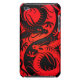Rote und schwarze Yin Yang Chinese-Drachen Barely There iPod Cover (Rückseite)