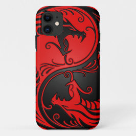 Rote und schwarze Yin Yang Drachen Case-Mate iPhone Hülle