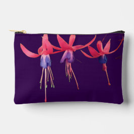 Rote und violette Blumen Zubehörtasche