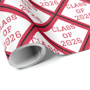 Rote und Weiße Abschluss-Verpackungspapier   2026 Geschenkpapier