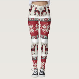 Rote und weiße angemessene Insel-Leggings Leggings