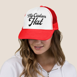 Rote und weiße benutzerdefinierte Trucker-Mütze Me Truckerkappe