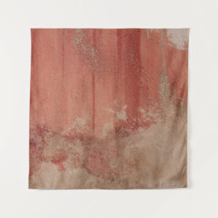 ROTE UND WEISSE BETONWAND WANDTEPPICH