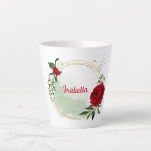 Rote und weiße Blume Grünpflanzen botanisch Milchtasse