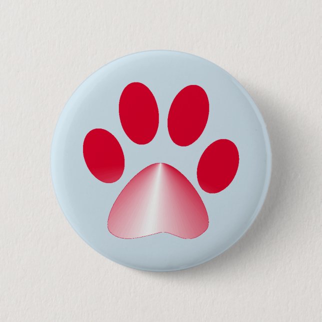 Rote und weiße Farbtierpfeife Button (Vorderseite)