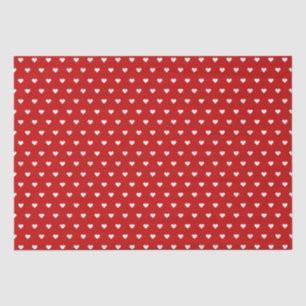 Rote und weiße Herzen   Custom Seidenpapier