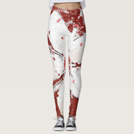 Rote und weiße Kirschblüte aus Sakura, mädchenhaft Leggings