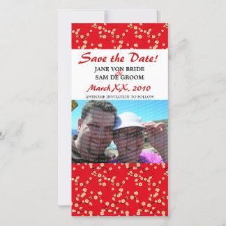 Rote und Weiße Kirsche Blüten Save the Date
