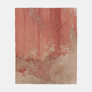 ROTE UND WEISSE KONKRETE WAND FLEECEDECKE
