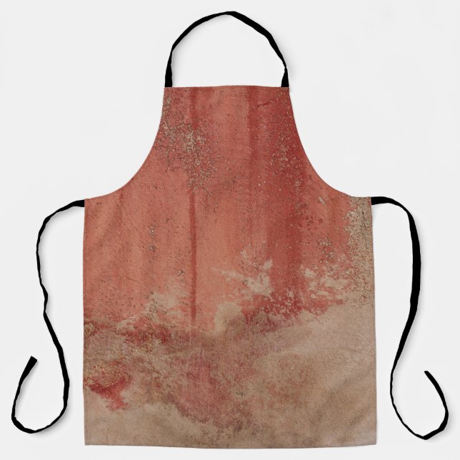 ROTE UND WEISSE KONKRETE WAND SCHÜRZE (Vorderseite)