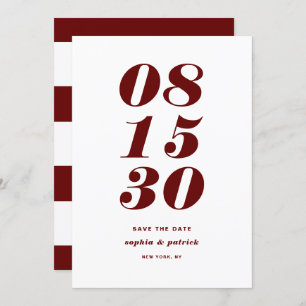 Rote und weiße, kühne italienische Typografie Mode Save The Date