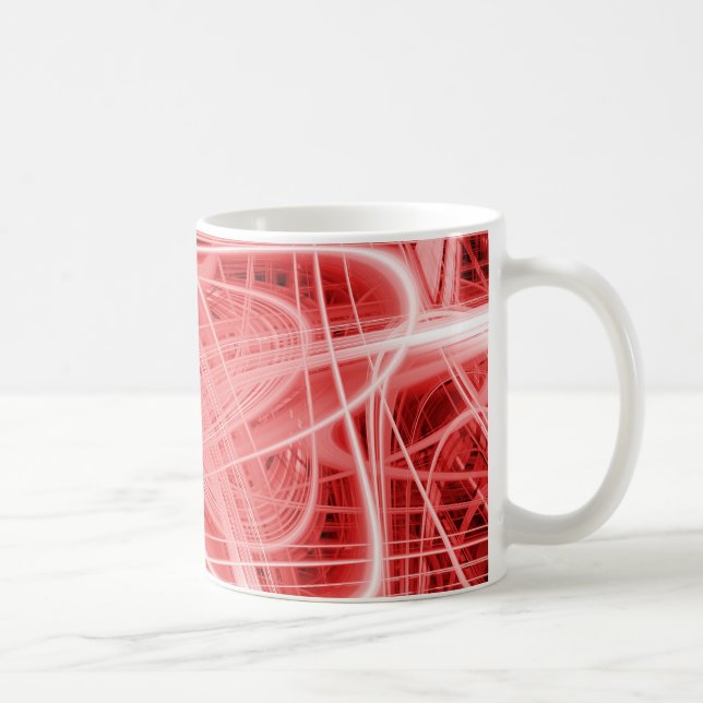 Rote und weiße Leichtpfade Kaffeetasse (Rechts)
