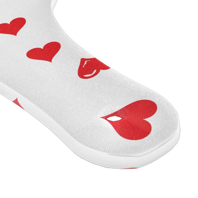 Rote und weiße Liebe Herz Schneidebrett (Ecke)