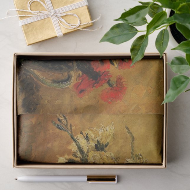 Rote und weiße Nelken von Vincent van Gogh Seidenpapier (Geschenk)