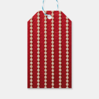 Rote und weiße Perle Geschenkanhänger