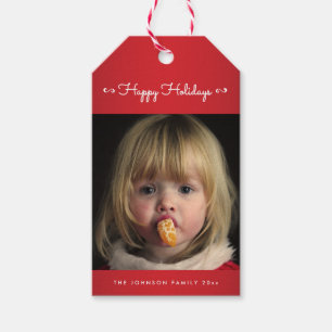 Rote und weiße Personalisierte Weihnachtsgeschenke Geschenkanhänger