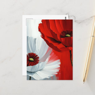 Rote und weiße Pflaumen Postkarte