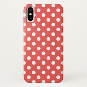 Rote und weiße Polka-Punkte Case-Mate iPhone Hülle