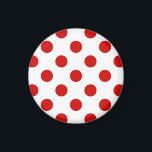 Rote und weiße Polka-Punkte Magnet<br><div class="desc">Rote und weiße Polka-Punkte</div>