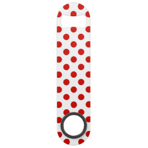 Rote und weiße Polka-Punkte Speedflaschenöffner