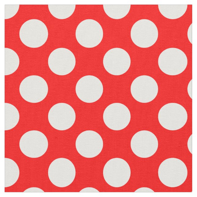 Rote und weiße Polka-Punkte Stoff (Nahaufnahme)