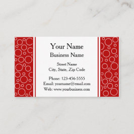 Rote und weiße Polka-Punkte Visitenkarte