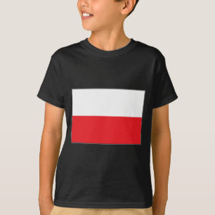Rote und weiße polnische Flagge T-Shirt
