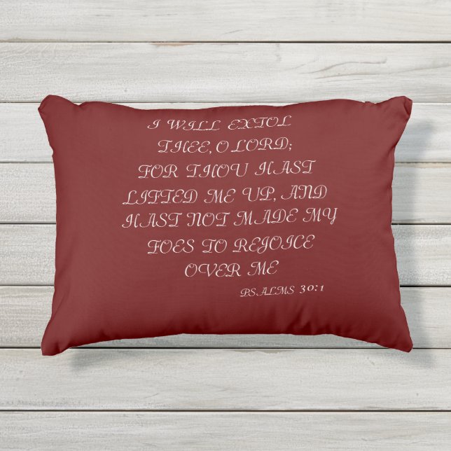 ROTE UND WEISSE PRAYER DER THANKFULNESS-PSALMEN 30 KISSEN FÜR DRAUßEN (Vorderseite)