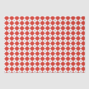 Rote und weiße Raute Seidenpapier